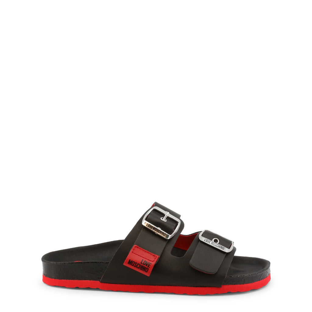 Love Moschino - Double Buckle Sliders