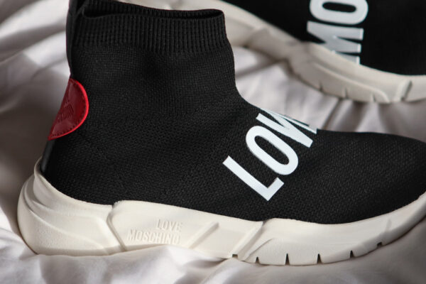 Love Moschino - Sale - Black Sock Trainers UK4 - Image 2