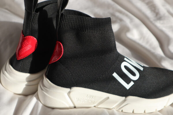 Love Moschino - Sale - Black Sock Trainers UK4 - Image 4