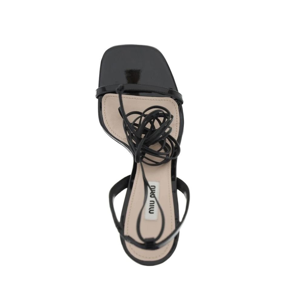Miu Miu Black Calfskin Sandals - Image 4