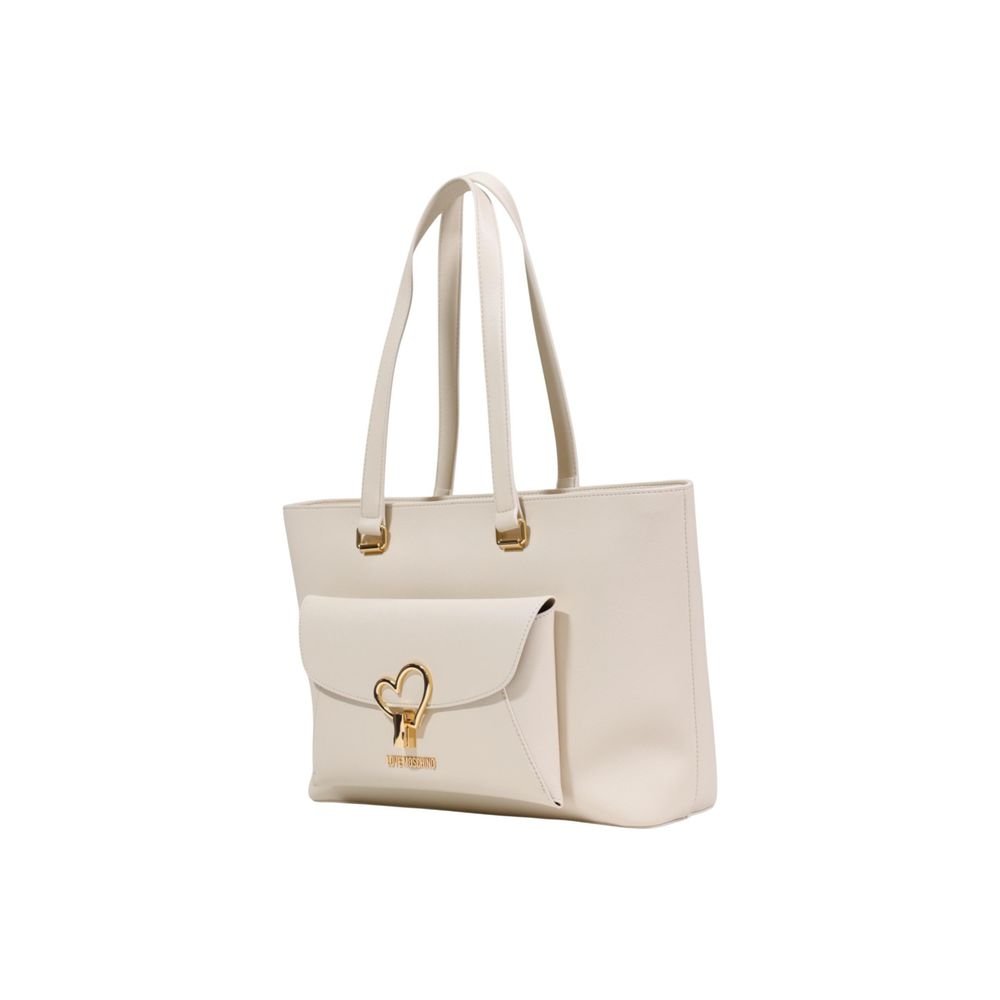 Love Moschino Beige Polyethylene Handbag - Image 3