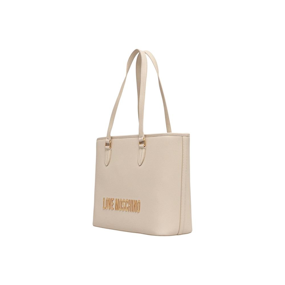 Love Moschino Beige Polyethylene Handbag - Image 2