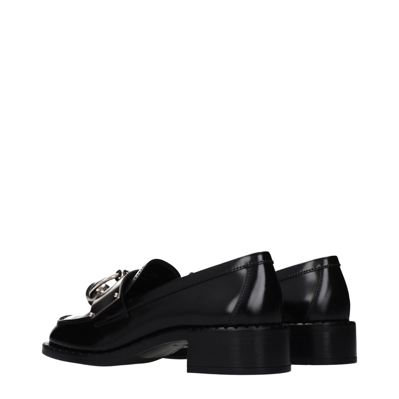 Prada Black Leather Slip-On Loafers - Image 4