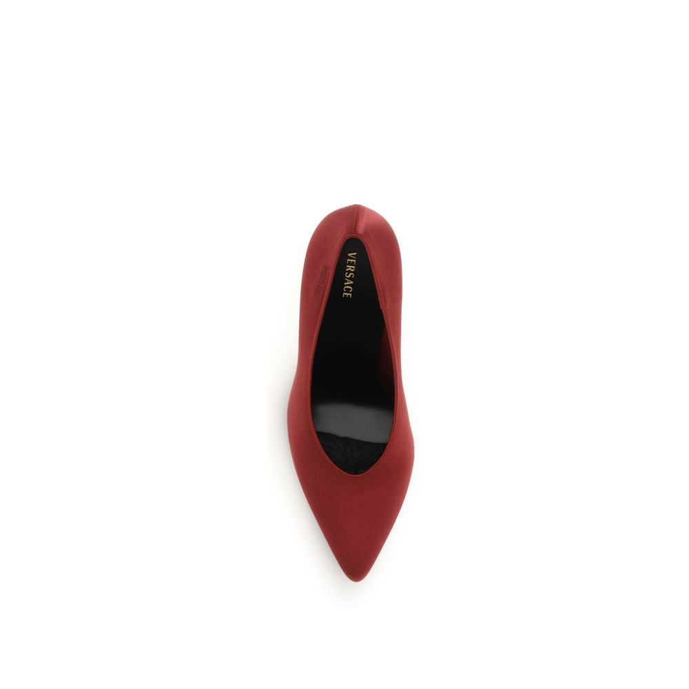 Versace Red Viscose High Heel Pumps - Image 4