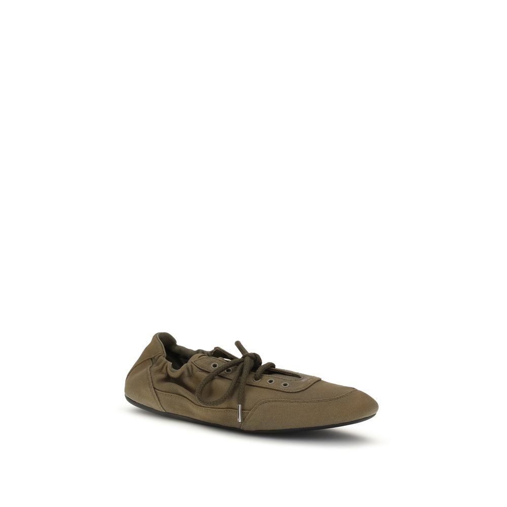 Prada Bicolor Cotton Athletic Sneakers - Image 2