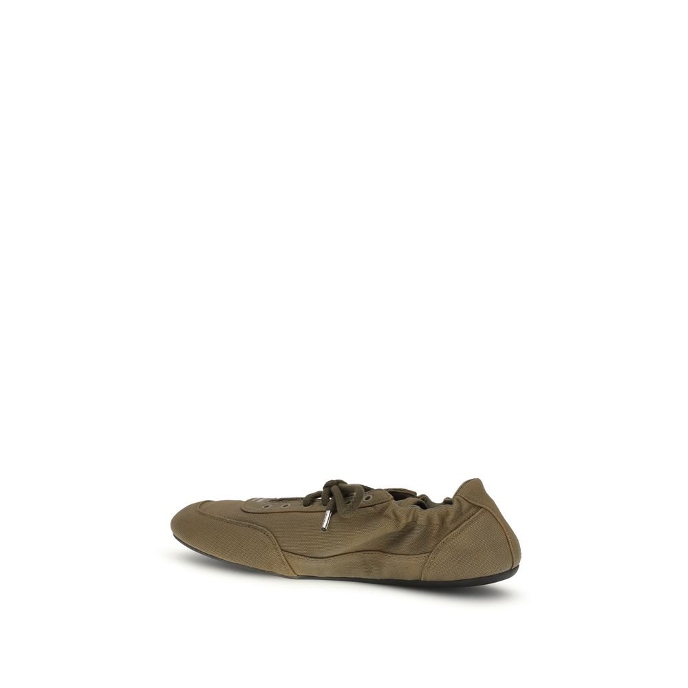 Prada Bicolor Cotton Athletic Sneakers - Image 3