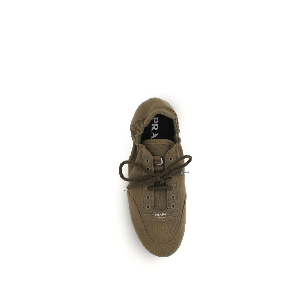 Prada Bicolor Cotton Athletic Sneakers - Image 4
