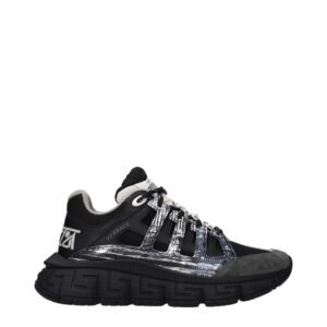 Versace Black Fabric Athletic Sneakers