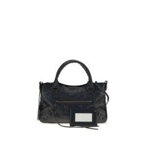 Balenciaga Black Lamb Ovis Aries Shoulder Bag