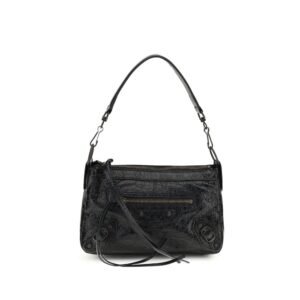 Balenciaga Black Lamb Ovis Aries Shoulder Bag