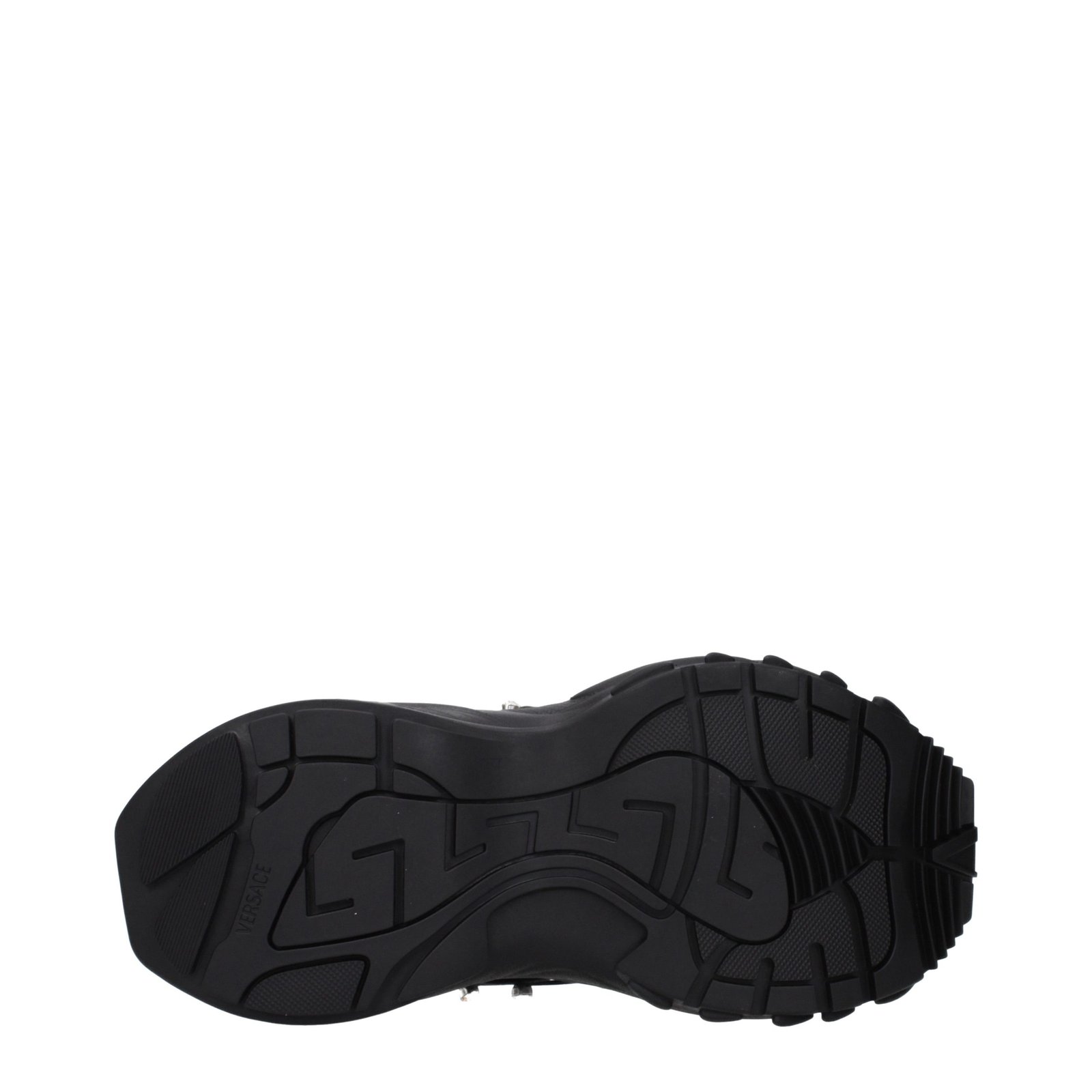 Versace Black Fabric Chunky Sneakers - Image 5