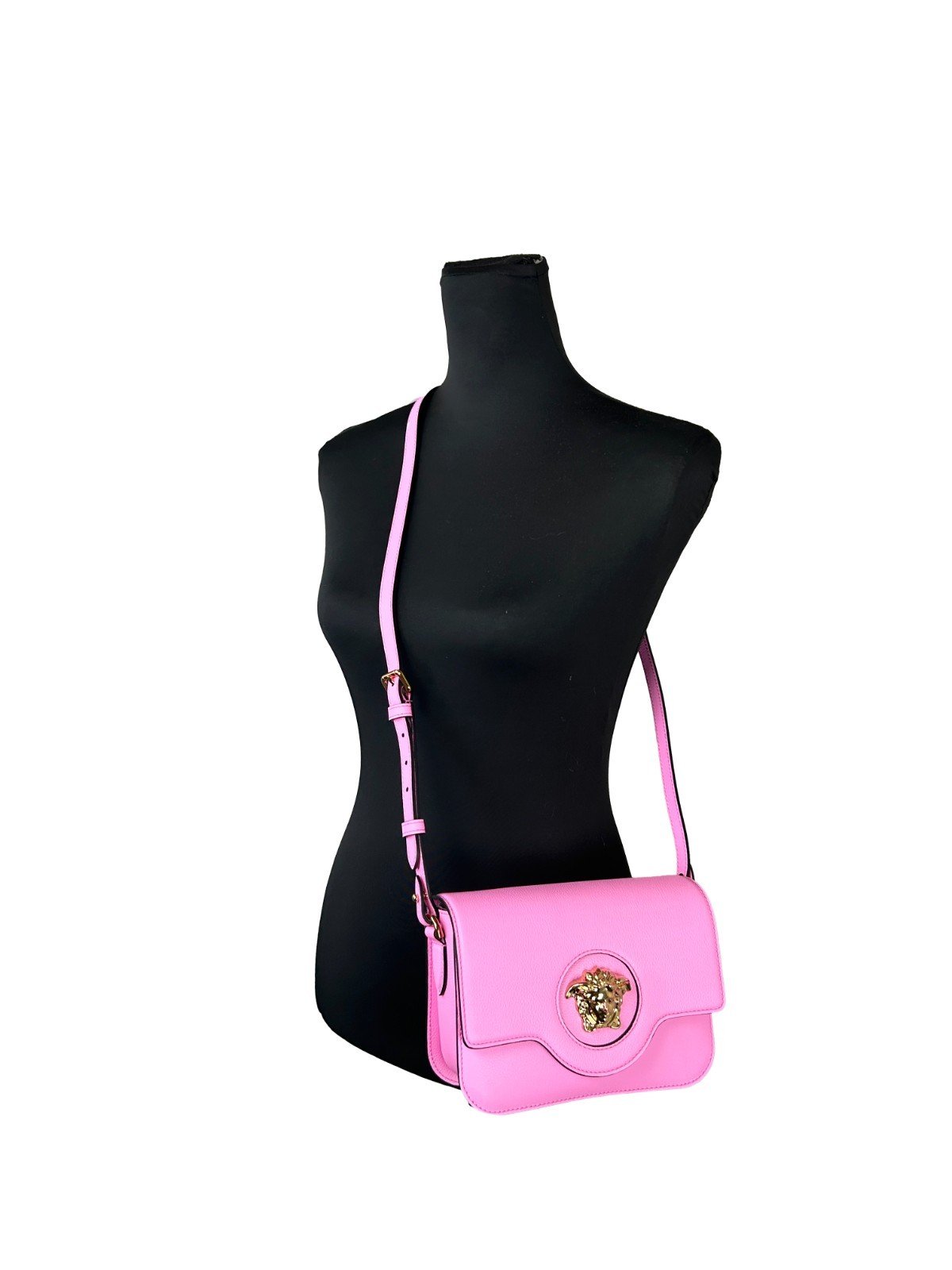 Versace La Medusa Pink Leather Shoulder Crossbody Bag Purse - Image 3