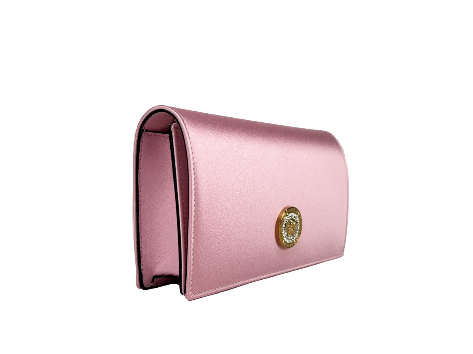 Versace Medusa Crystal Satin Mini Chain Crossbody Bag Purse - Image 2