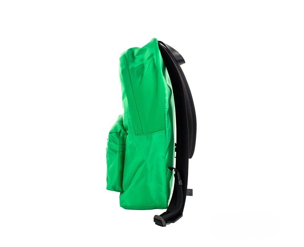 Versace Large Bright Green Nylon Fabric Medusa Shoulder Backpack Bookbag - Image 3