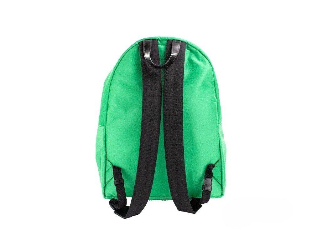 Versace Large Bright Green Nylon Fabric Medusa Shoulder Backpack Bookbag - Image 4