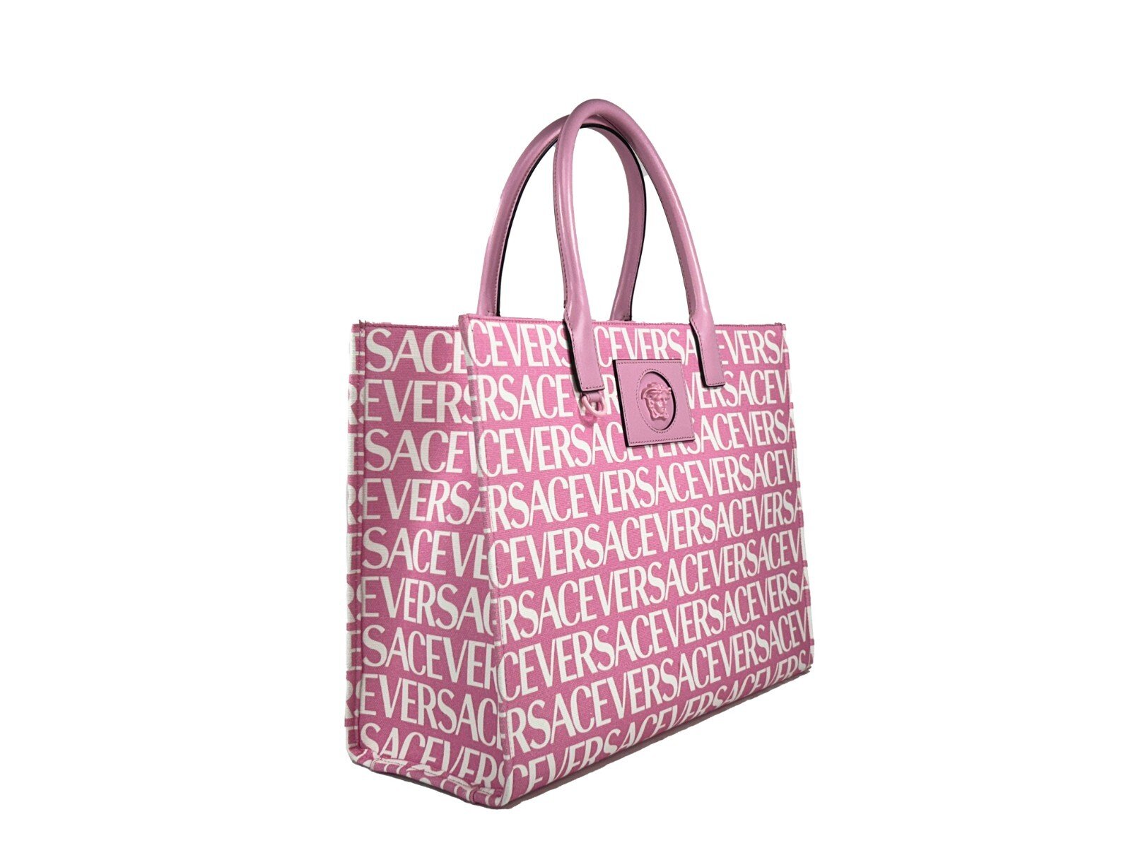 Versace Medusa Large Canvas Large Tote Bag Baby Pink - Image 2