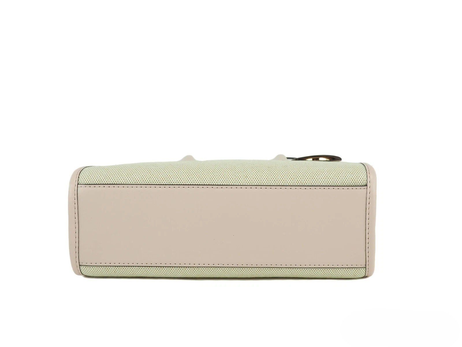 Michael Kors Mirella Small Powder Blush Canvas Shopper Crossbody Handbag Purse - Image 3