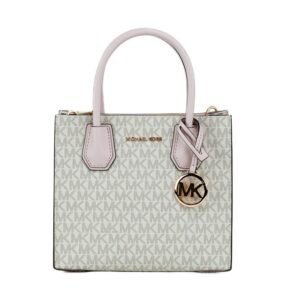 Michael Kors MICHAEL KORS Mercer 35S1GM9M2B Medium Logo And Leather Accordion Crossbody Bag In Powder Blush Multi