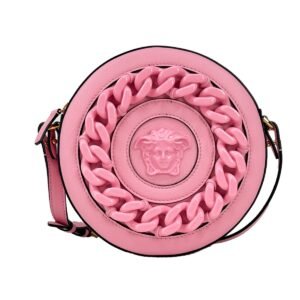 Versace Round Disco Leather Camera Case Crossbody Bag