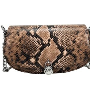 Michael Kors Mila Small Snakeskin Messenger Crossbody Bag