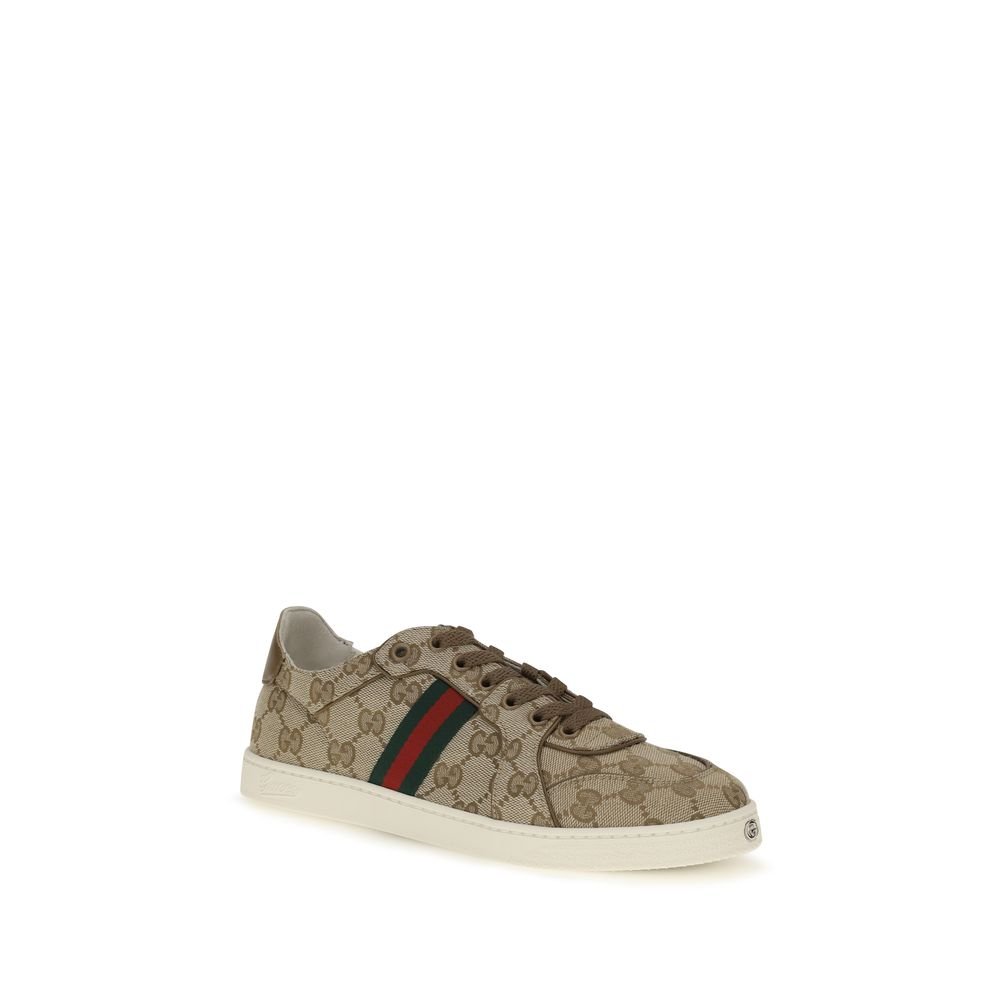 Gucci Beige Polyester Athletic Sneakers - Image 2