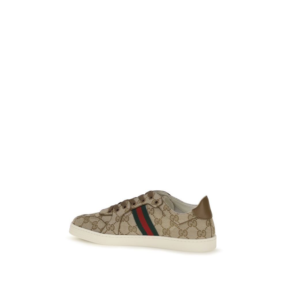 Gucci Beige Polyester Athletic Sneakers - Image 3