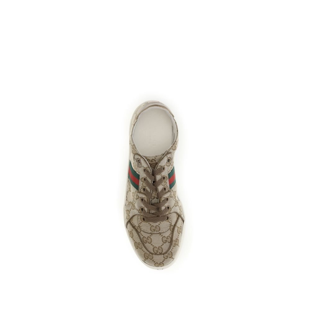 Gucci Beige Polyester Athletic Sneakers - Image 4