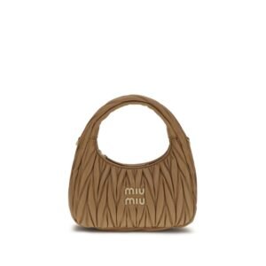 Miu Miu Beige Calf Leather Bos Taurus Handbag