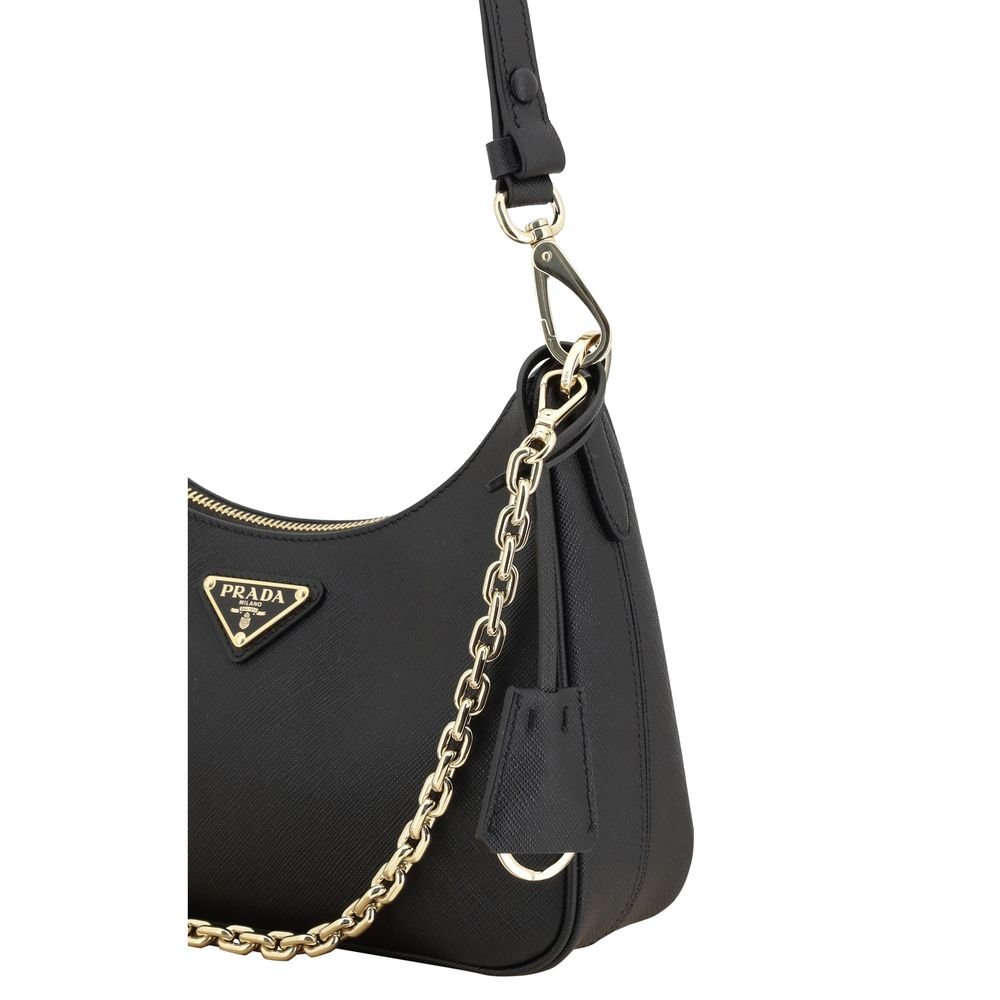 Prada Black Calf Leather Bos Taurus Shoulder Bag - Image 4