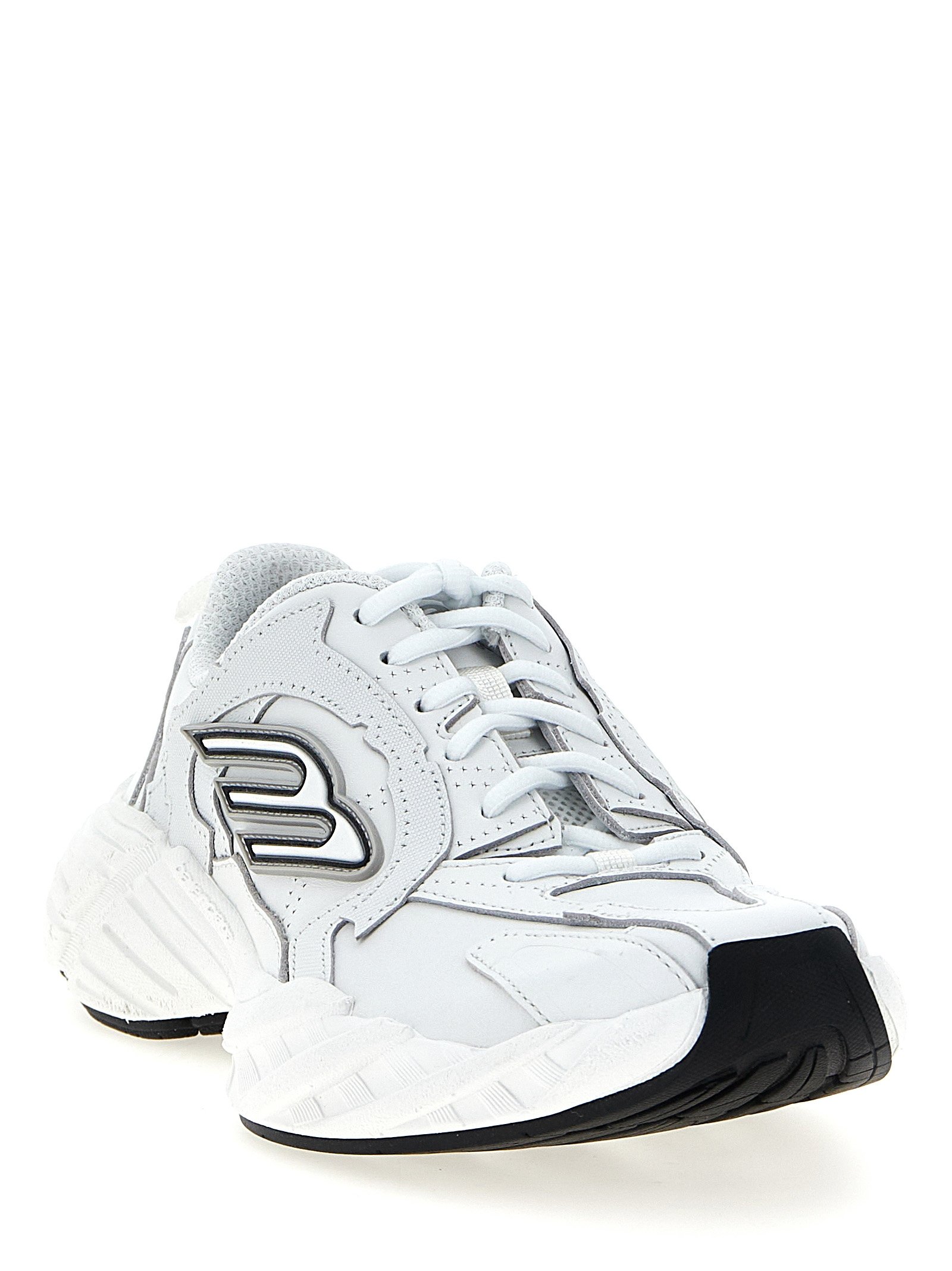 Balenciaga White Cowhide Athletic Sneakers - Image 2