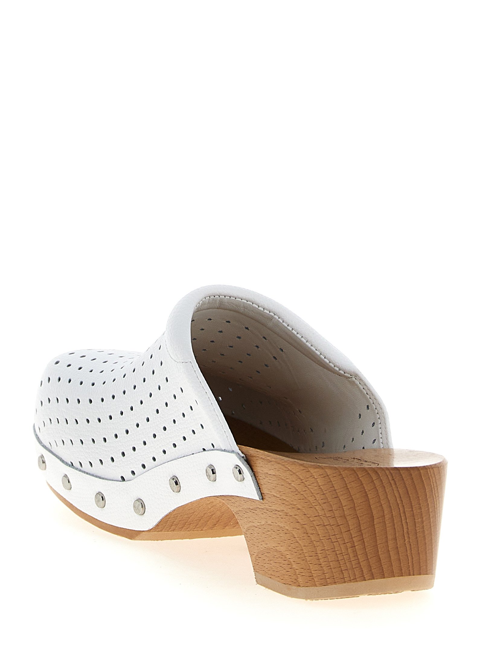 Balenciaga White Calfskin Clogs - Image 3