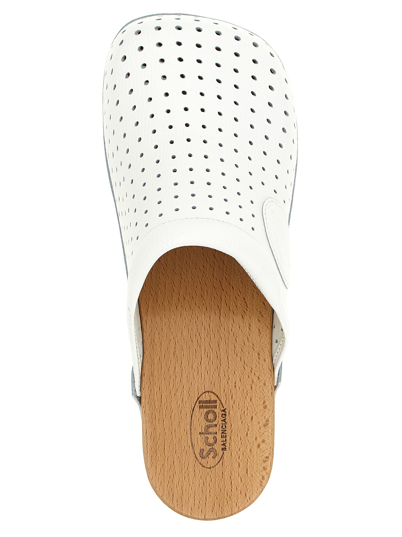 Balenciaga White Calfskin Clogs - Image 4