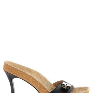 Balenciaga Black Calfskin Stiletto Heel Sandals