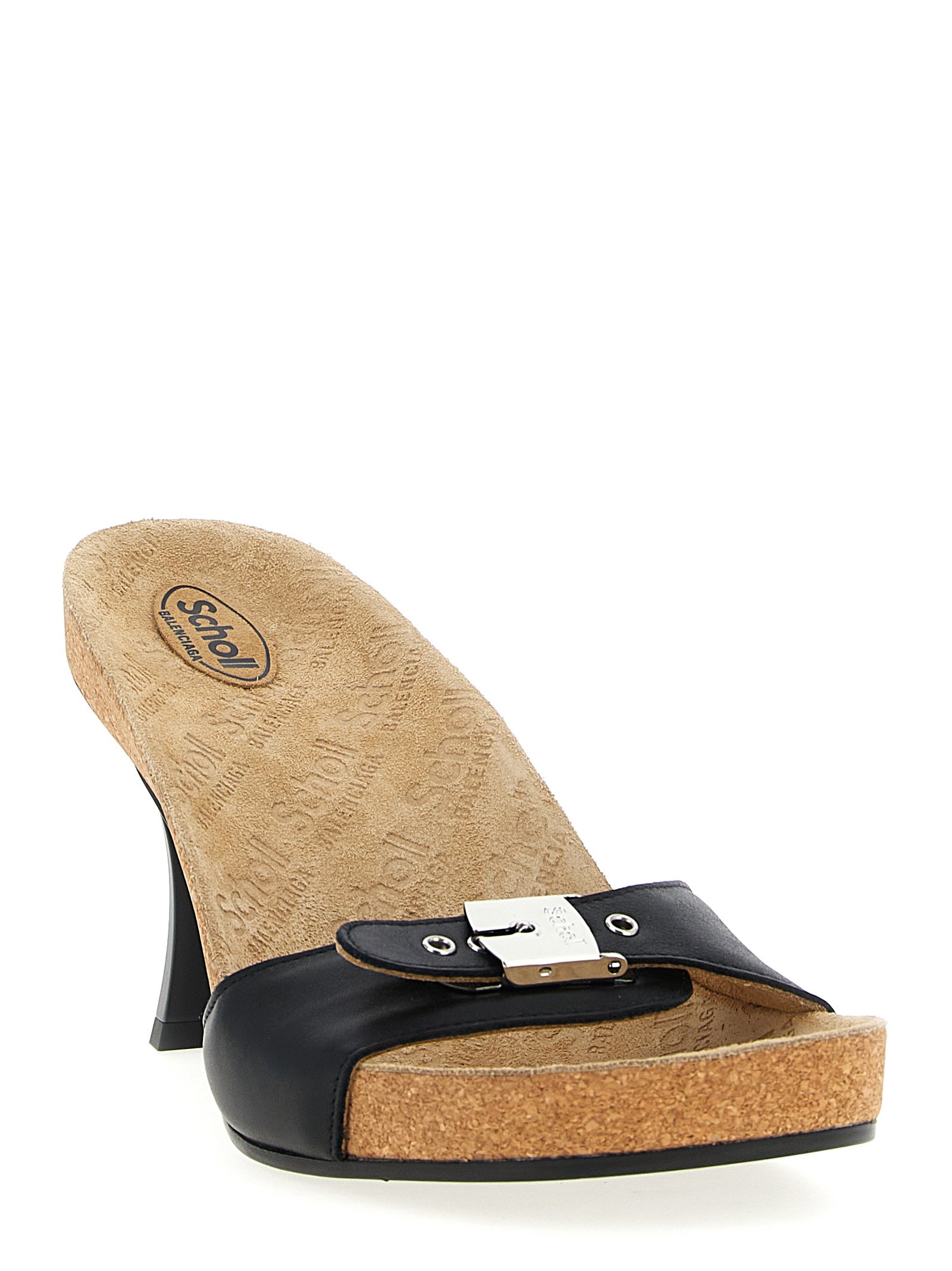 Balenciaga Black Calfskin Stiletto Heel Sandals - Image 2