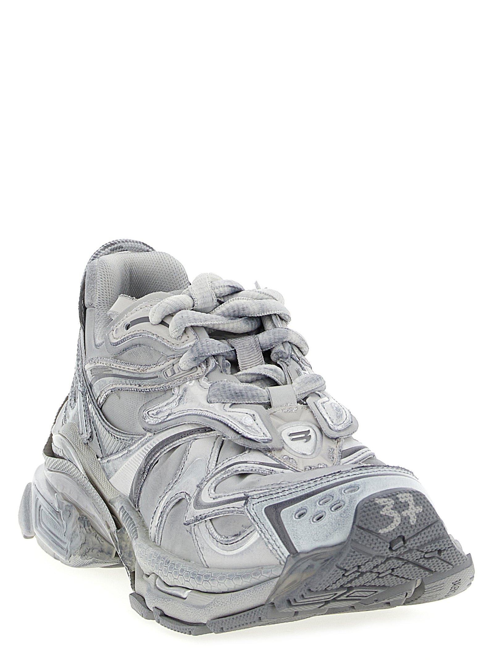 Balenciaga Gray Polyethylene Athletic Sneakers - Image 2