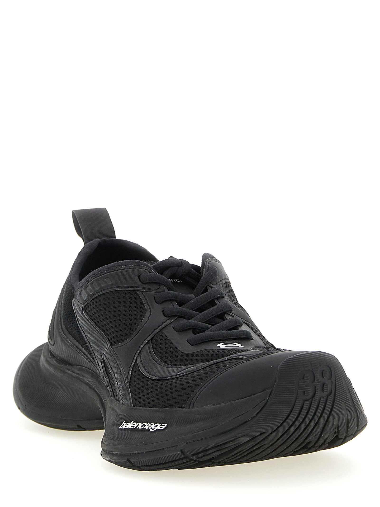 Balenciaga Black Polyester Athletic Sneakers - Image 2