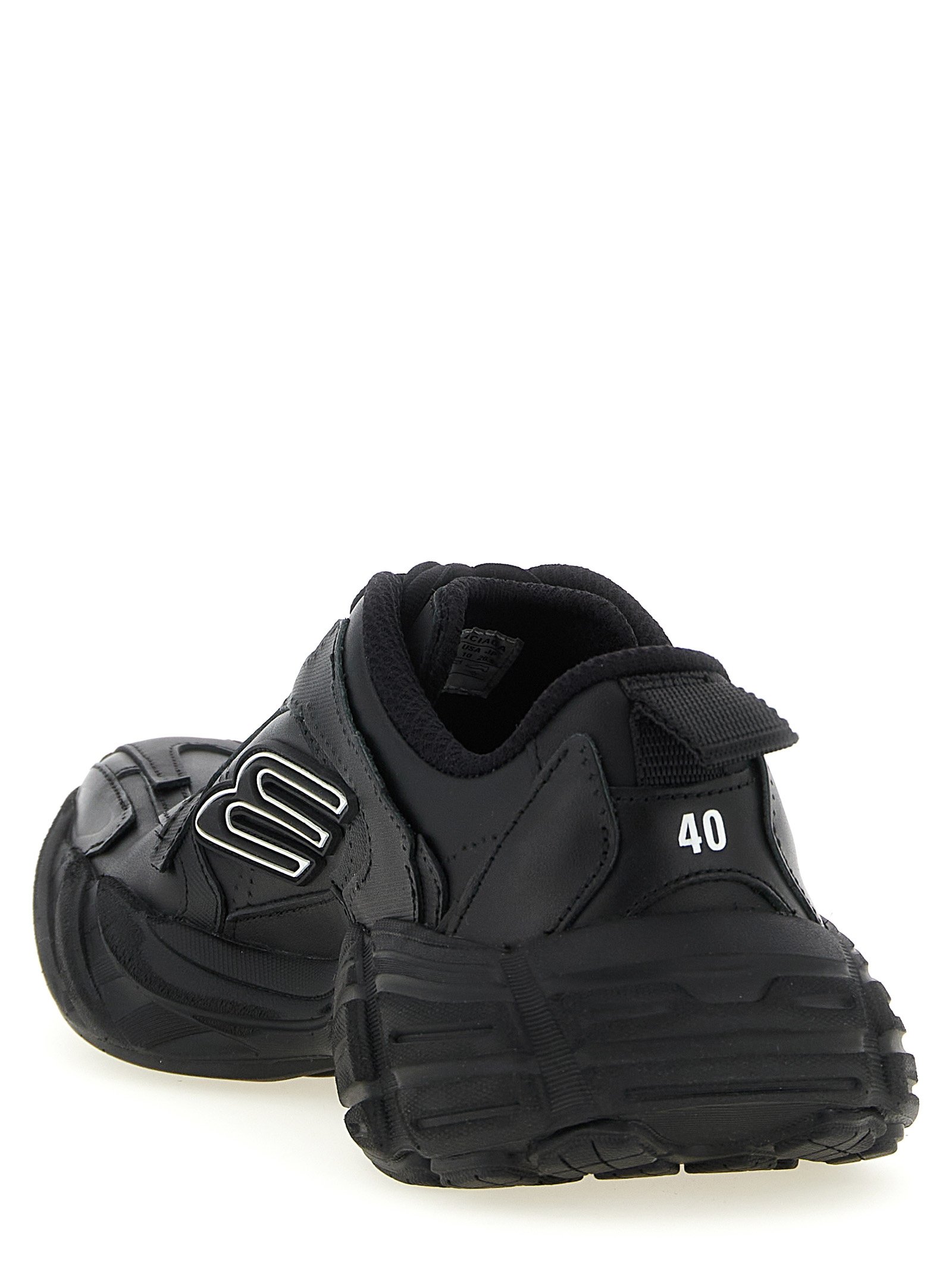Balenciaga Black Calfskin Athletic Sneakers - Image 3
