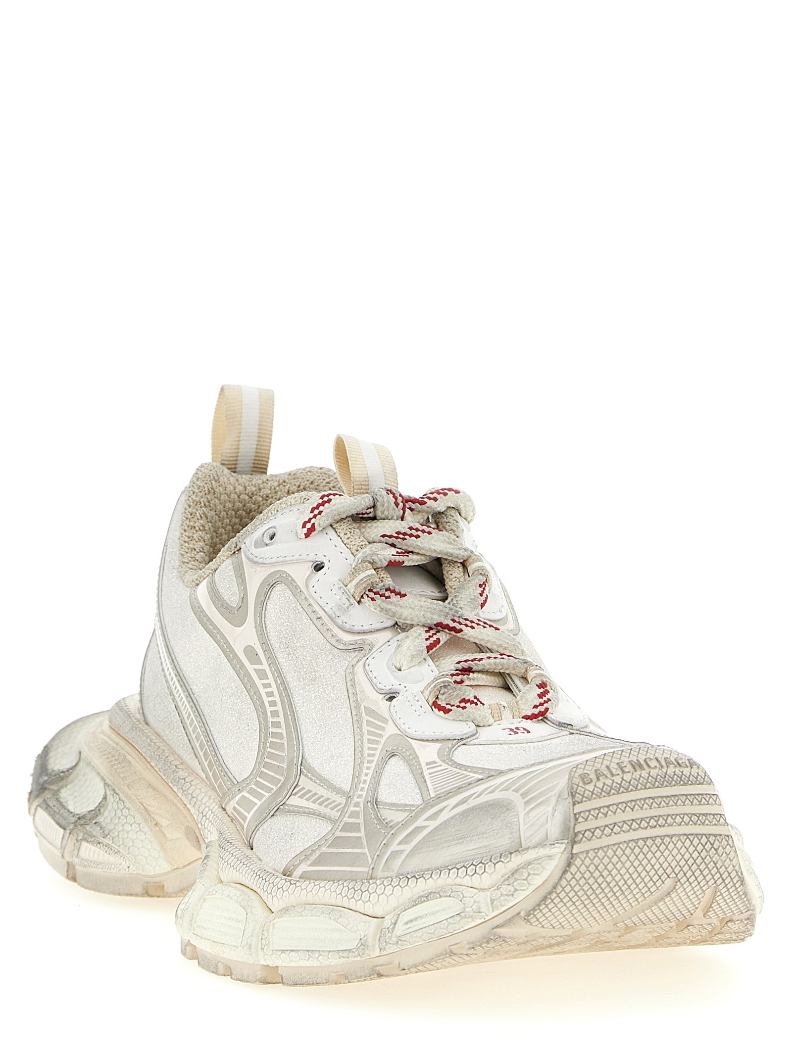 Balenciaga Silver Polyethylene Athletic Sneakers - Image 2