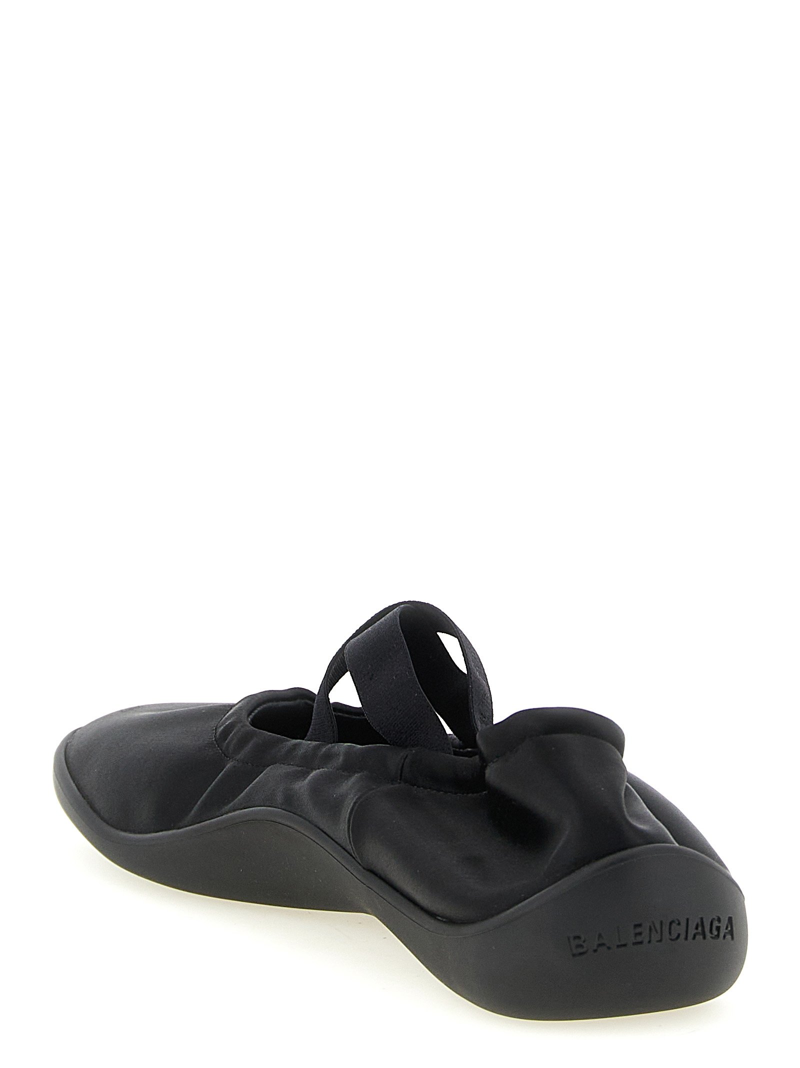 Balenciaga Black Polyester Ballet Flats - Image 3