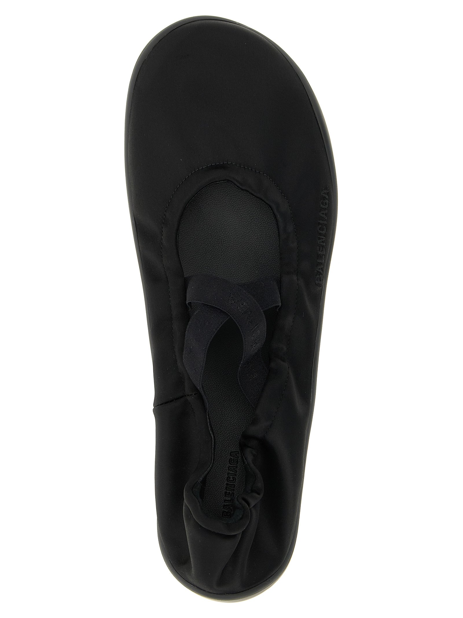 Balenciaga Black Polyester Ballet Flats - Image 4