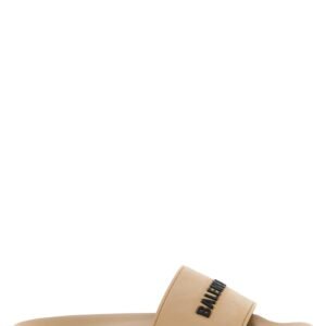 Balenciaga Beige Plastic Slides