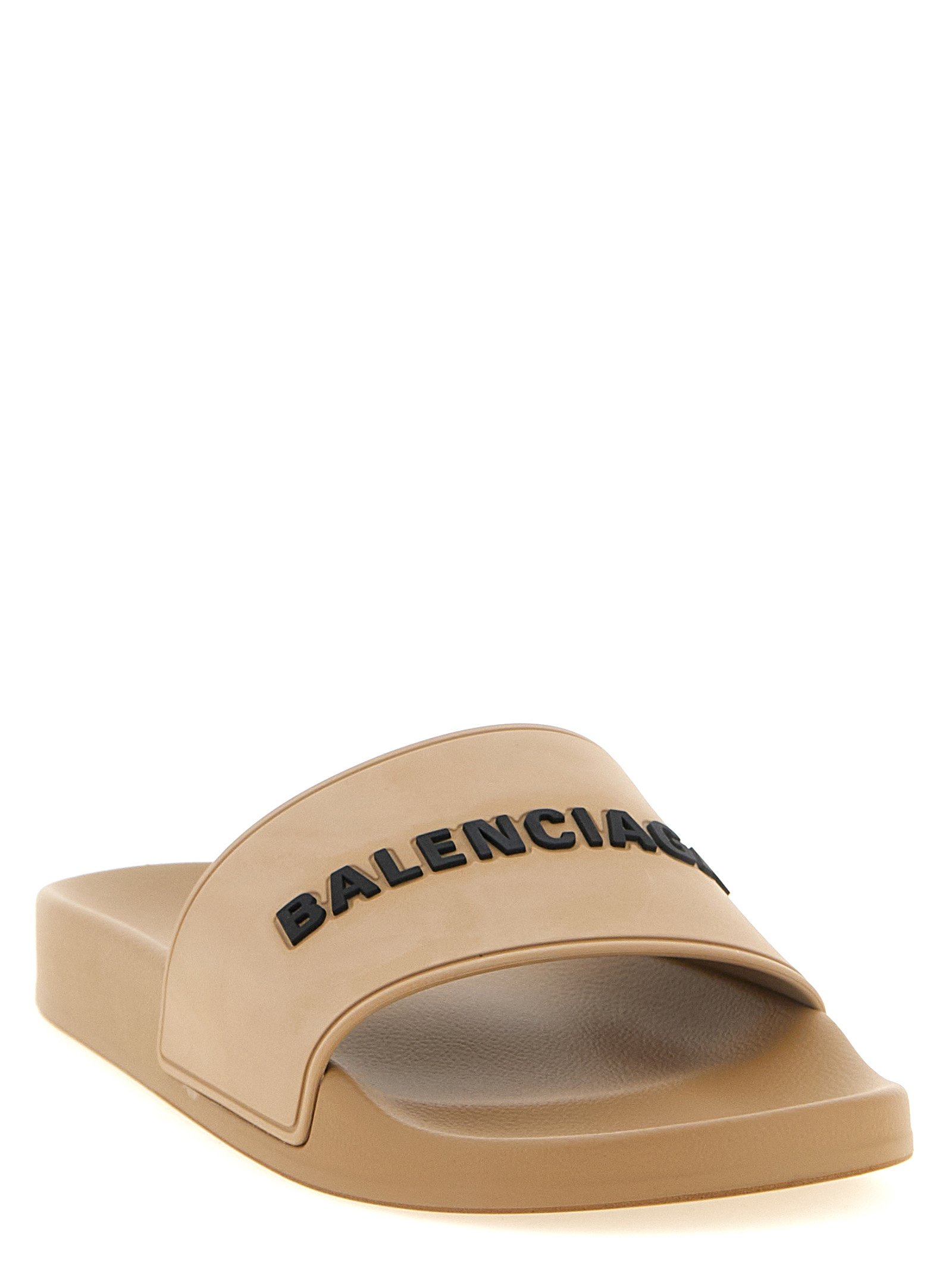 Balenciaga Beige Plastic Slides - Image 2