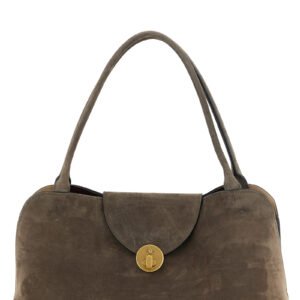 Versace Brown Calfskin Shoulder Bag