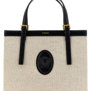 Versace Beige Leather Tote Bag