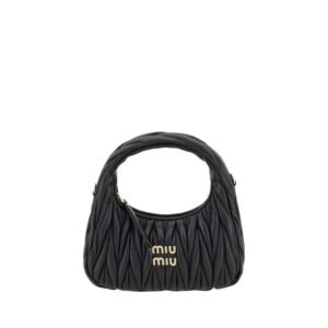 Miu Miu Black Calf Leather Bos Taurus Handbag