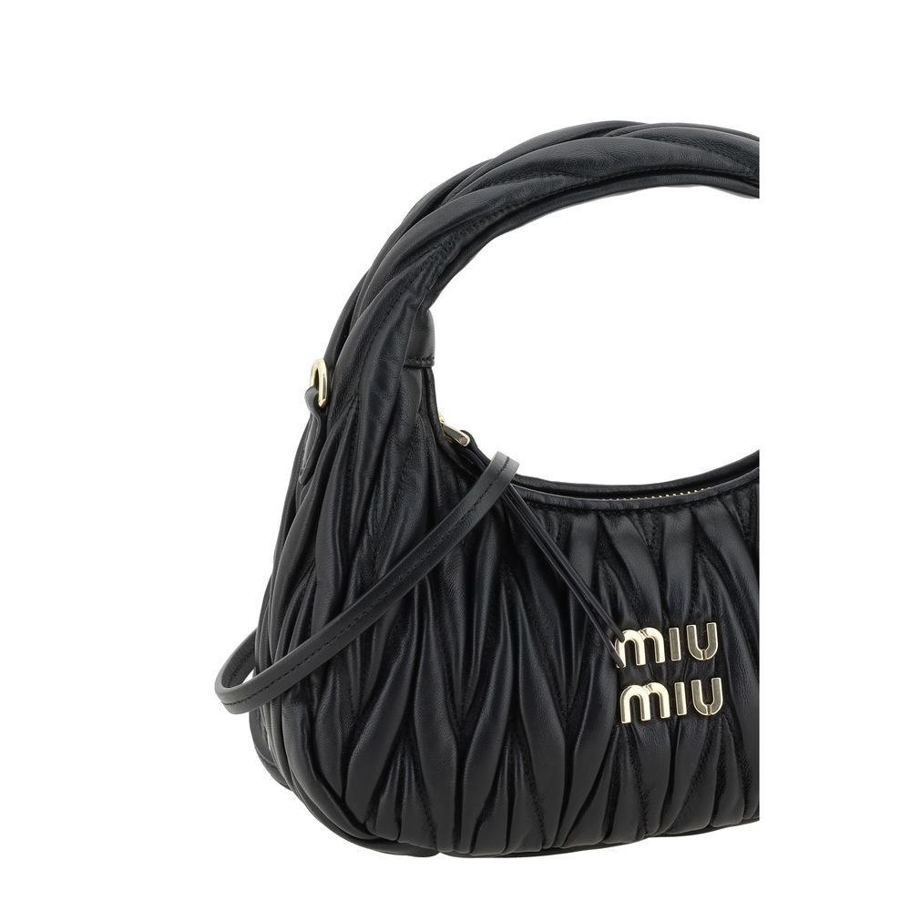 Miu Miu Black Calf Leather Bos Taurus Handbag - Image 4