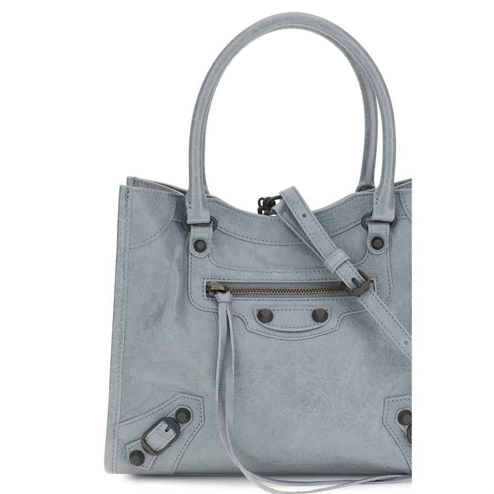 Balenciaga Blue Lamb Ovis Aries Shoulder Bag - Image 4