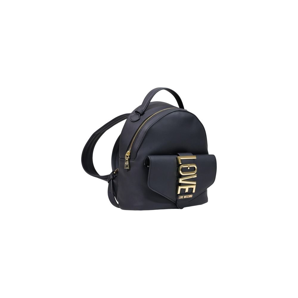 Love Moschino Black Polyethylene Backpack - Image 2