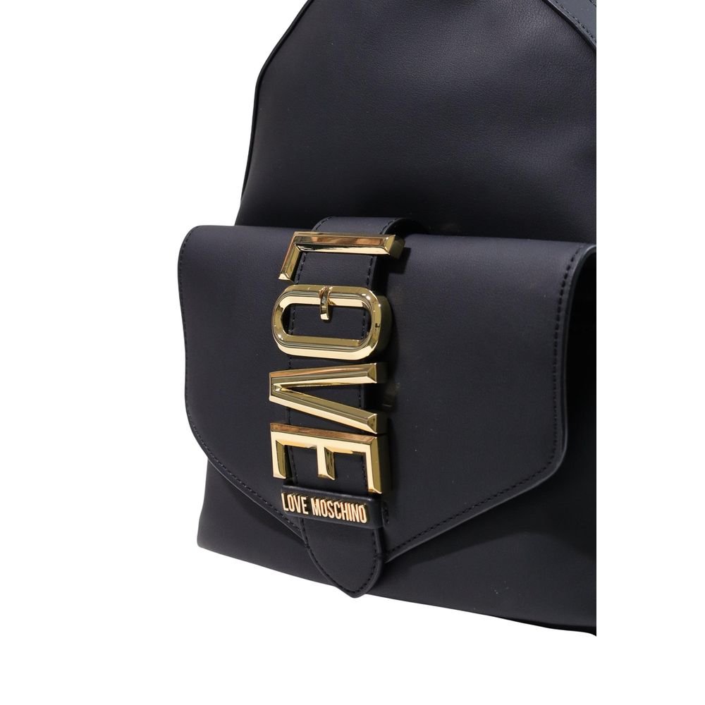 Love Moschino Black Polyethylene Backpack - Image 4