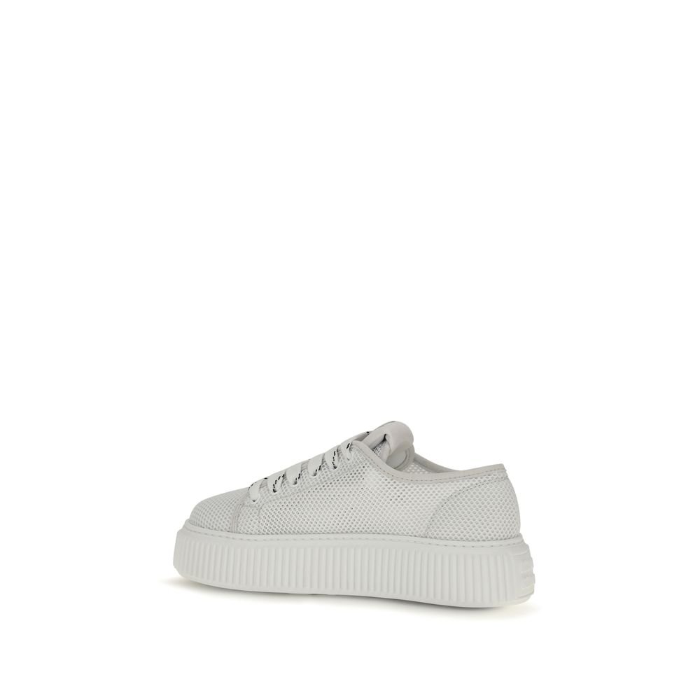 Miu Miu White Polyamide Platform Sneakers - Image 3